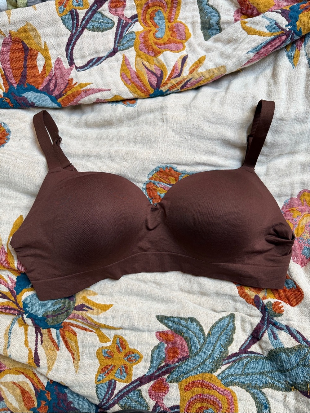 True kind Seamless Brown Wireless T-Shirt Bra